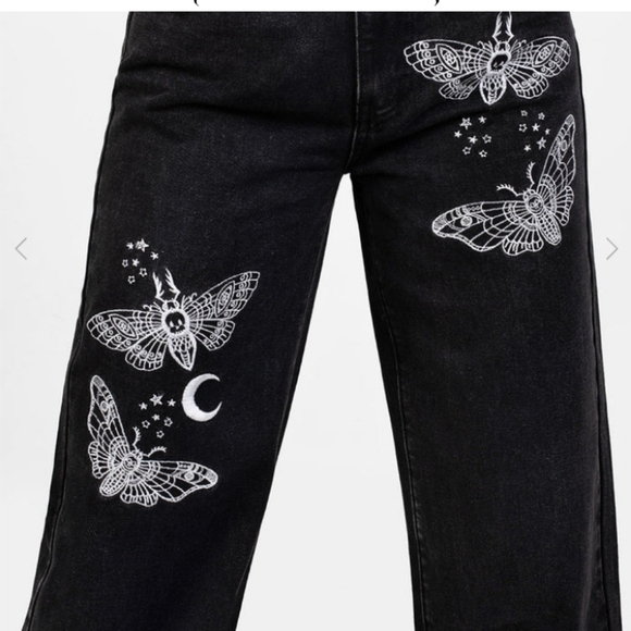 DISTURBIA Thysania Wide Leg Jeans, Size 34 - Picture 12 of 12